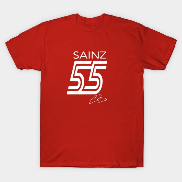 Carlos Sainz 55 T-Shirt by  grandprix factory